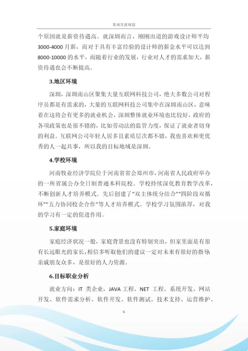 13页4700字软件工程专业职业生涯规划.docx