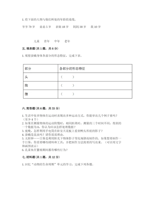 教科版小学科学三年级下册 期末测试卷附完整答案（夺冠系列）.docx
