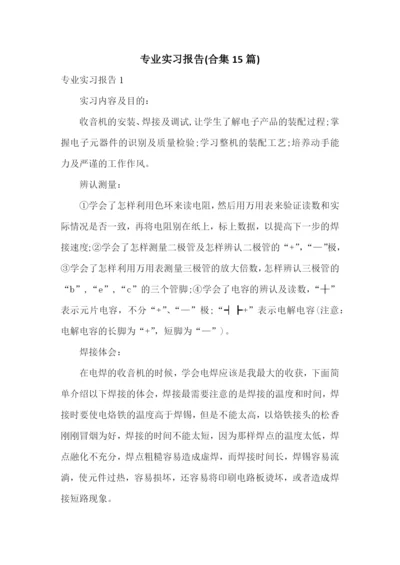 专业实习报告(合集15篇).docx