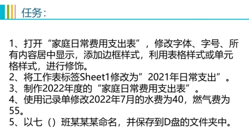 第二章活动2 编辑美化电子表格 课件(共20张PPT)