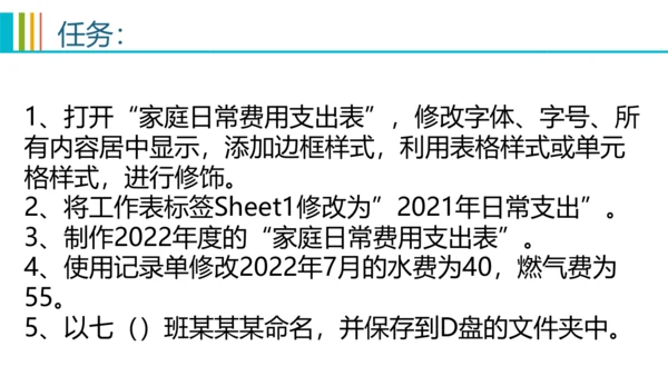 第二章活动2 编辑美化电子表格 课件(共20张PPT)
