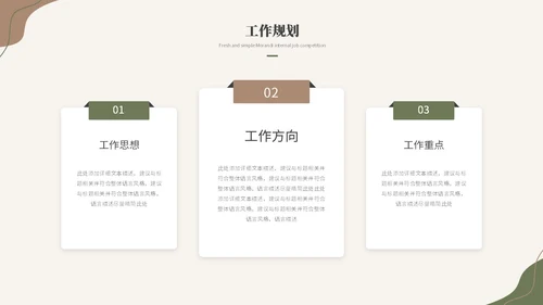 简约时尚莫兰迪风公司内部岗位竞聘述职报告ppt模板