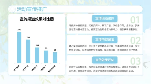 蓝色卡通风暑假夏令营欢乐行PPT模板