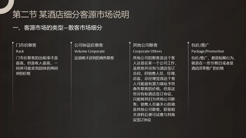 黑金商务酒店收益管理PPT模板酒店管理