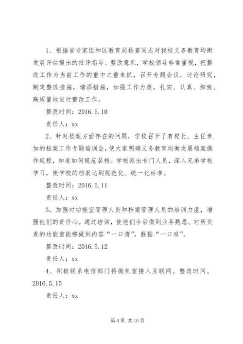 小学关于义务教育均衡发展整改报告.docx