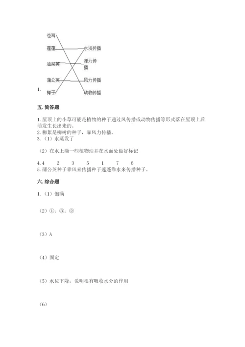 科学四年级下册第一单元植物的生长变化测试卷带答案（能力提升）.docx