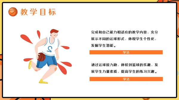 篮球运球说课稿PPT模板
