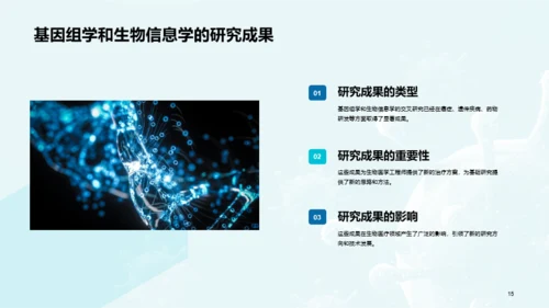 蓝色创意基因与生物学毕业答辩PPT模板
