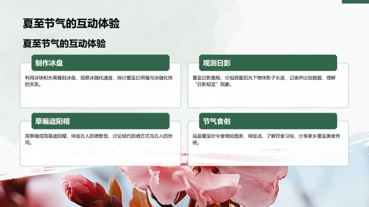 二十四节气夏至PPT模板