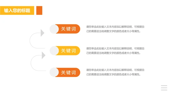 橙色简约大气奋斗主题汇报PPT模板