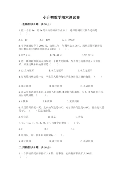 小升初数学期末测试卷附答案【培优a卷】.docx