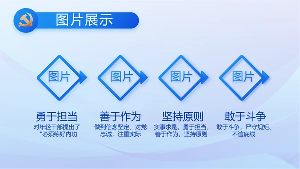 蓝色党建党支部述职报告动态PPT党课