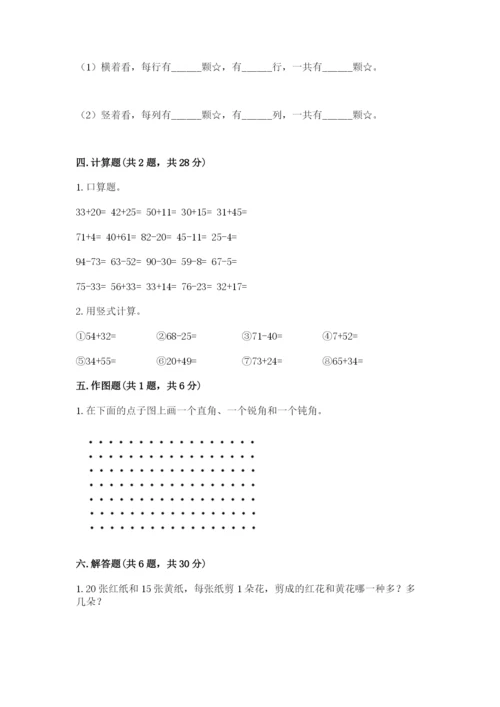 小学二年级上册数学期中测试卷附答案（名师推荐）.docx