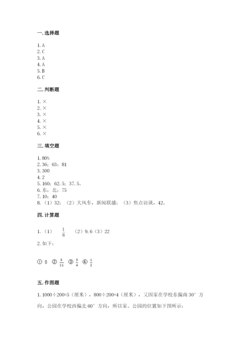 小学六年级数学上册期末考试卷及完整答案【有一套】.docx