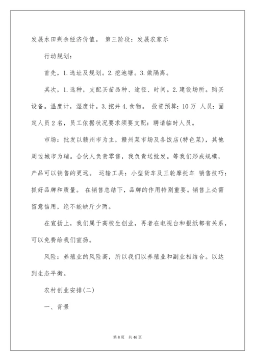 农村创业项目计划书.docx