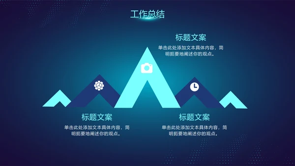科技风渐变未来互联网年终工作总结PPT模板