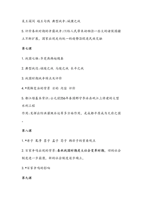 2023年初一上学期历史笔记.docx