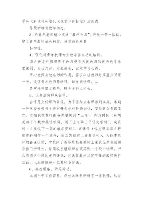 指导培养青年教师工作计划.docx