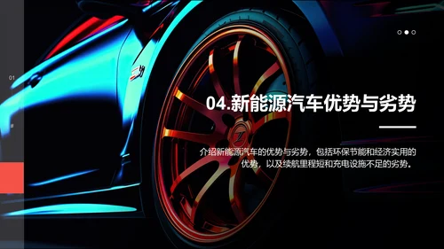 黑色创意酷炫新能源汽车知识介绍PPT模板