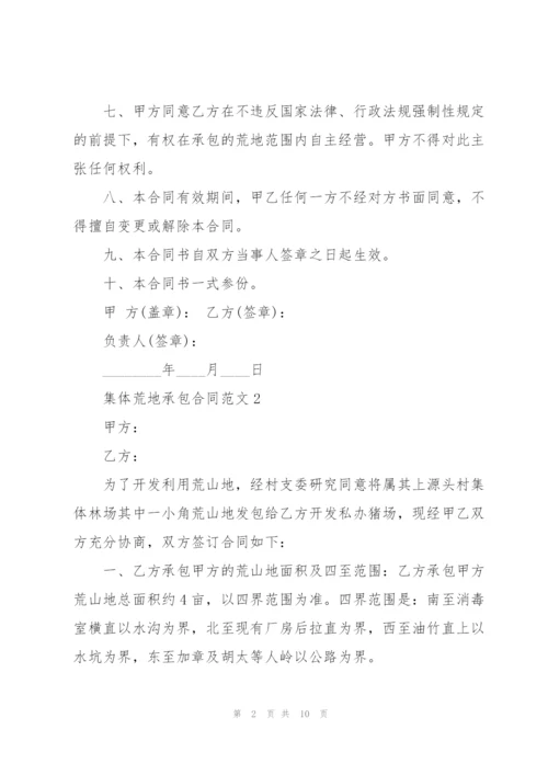 集体荒地承包合同范本.docx