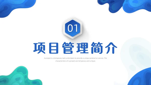 商务微粒体项目管理流程商务团队项目管理PPT模板