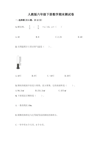 人教版六年级下册数学期末测试卷-精品(典型题).docx