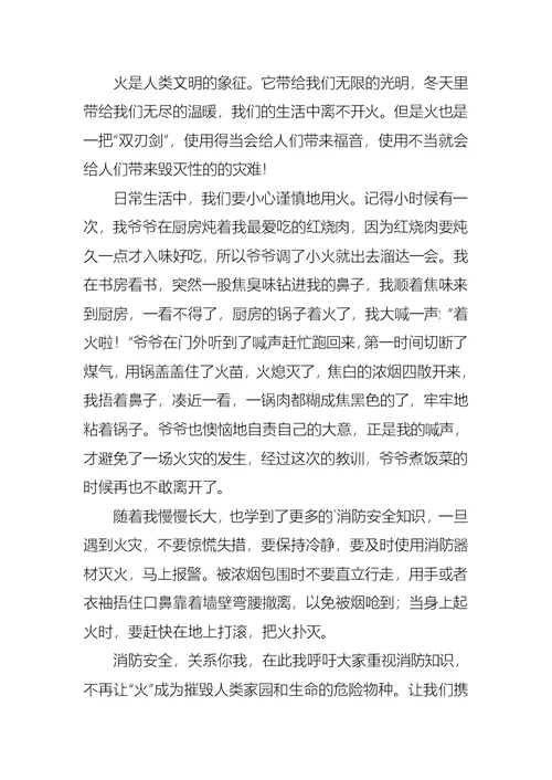 我是小小消防员作文500字