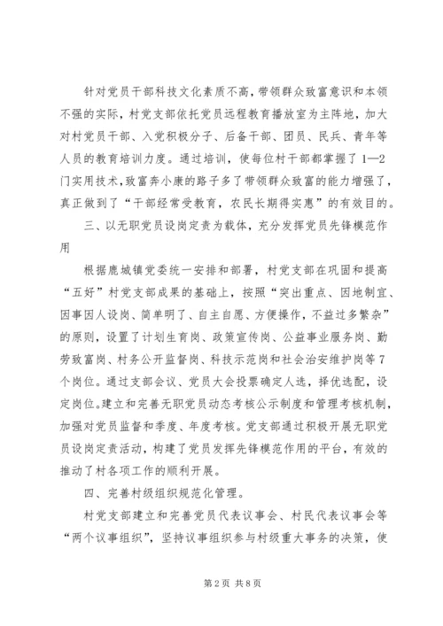 村先进党组织事迹材料.docx