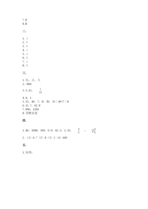 人教版数学小升初模拟试卷附完整答案（典优）.docx