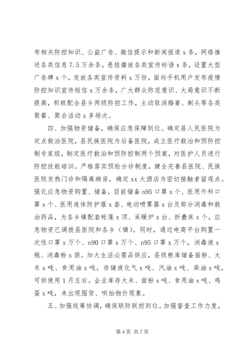 县级新冠病毒疫情防控工作情况汇报.docx