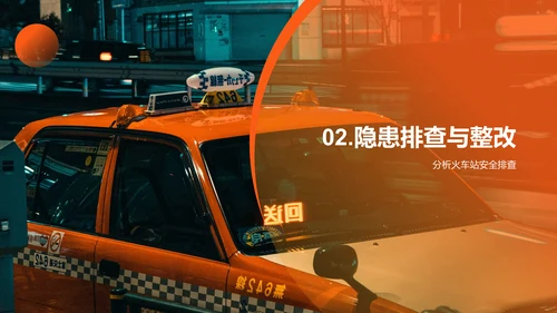 橙色商务现代客流运输安全工作总结PPT模板