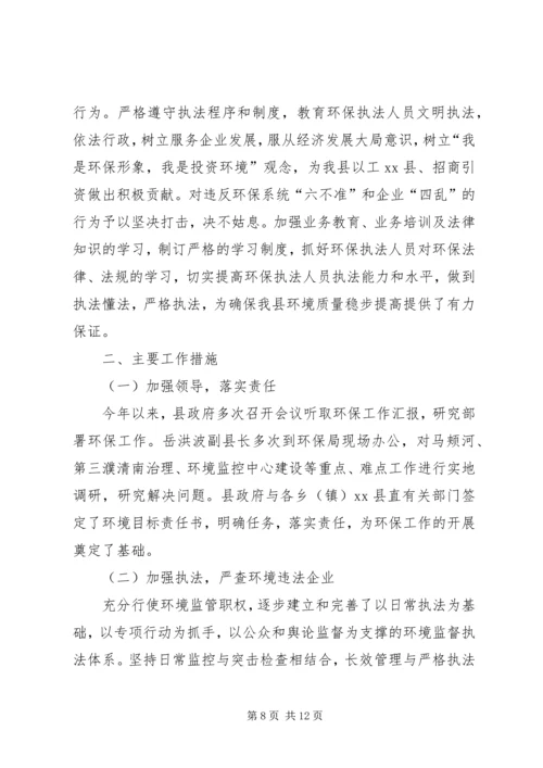 县环境保护局工作报告 (5).docx