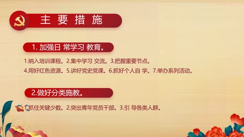 七一党支部党史学习教育工作总结PPT