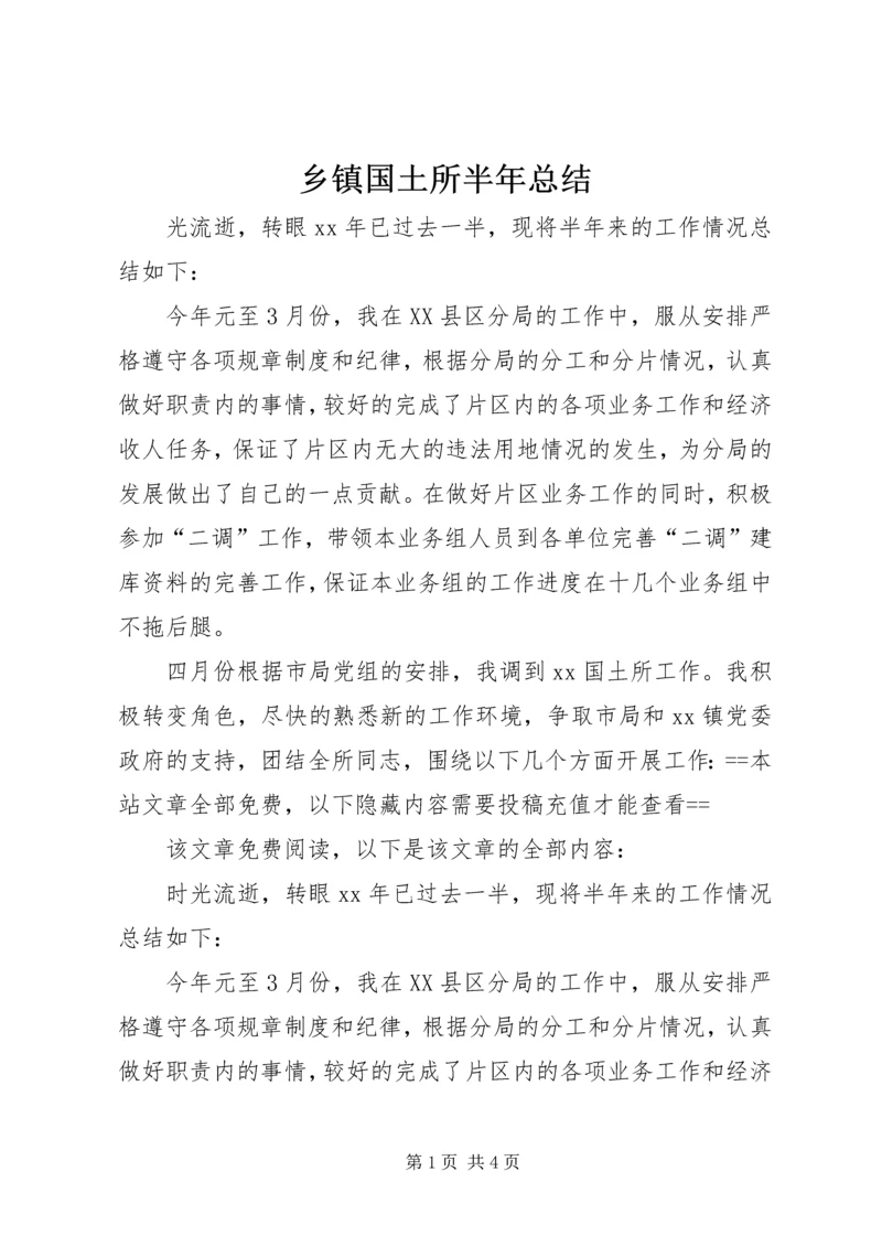 乡镇国土所半年总结.docx