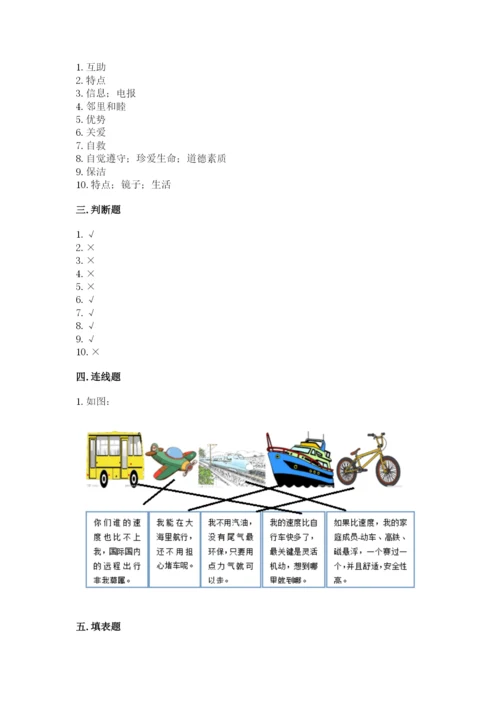 部编版道德与法治三年级下册期末测试卷及参考答案【能力提升】.docx