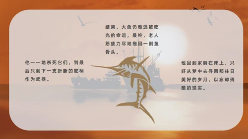 海明威《老人与海》通用PPT课件模板