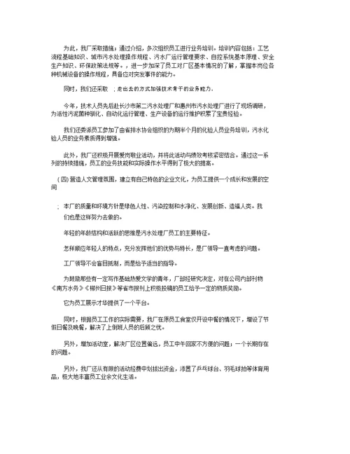 污水处理厂安全总结 个人工作安全总结简短