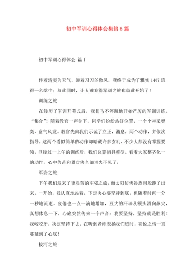 初中军训心得体会集锦6篇（一）.docx