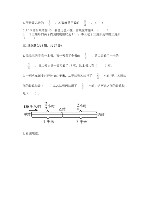 人教版六年级上册数学期末测试卷（名师系列）word版.docx