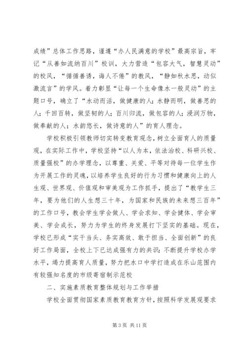 水口中学素质教育督导汇报材料.docx