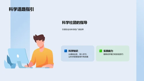 科学社团活动解析PPT模板