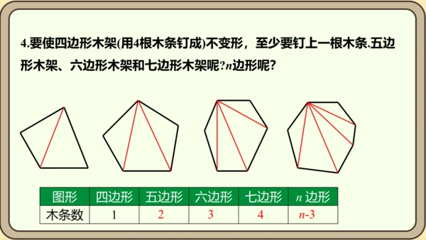 人教版数学八年级上册11.1.3  三角形的稳定性课件（共19张PPT）