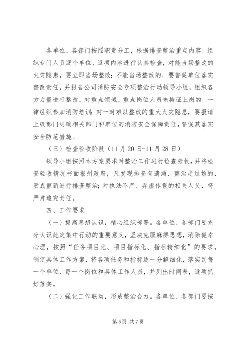 青玉电司消防安全专项整治活动方案-消防安全专项整治活动方案.docx