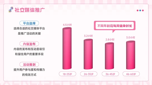 粉蓝色3D风全民健身你我同行活动推广PPT模板