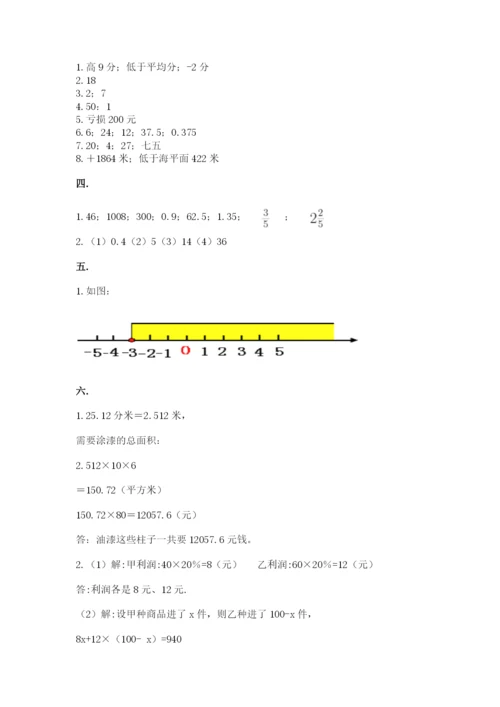 小学六年级升初中模拟试卷精品【典优】.docx