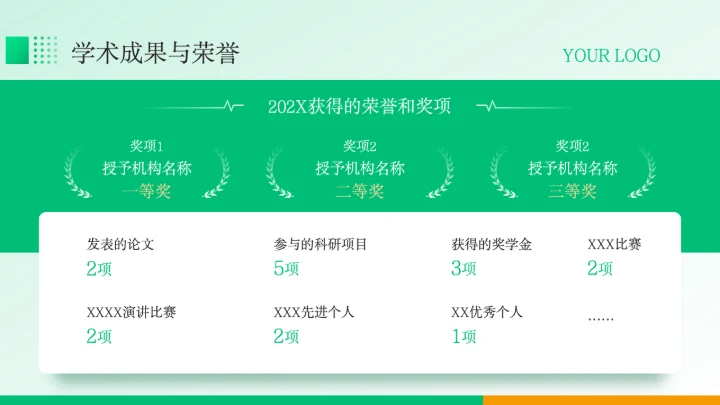 绿色商务风个人岗位竞聘PPT