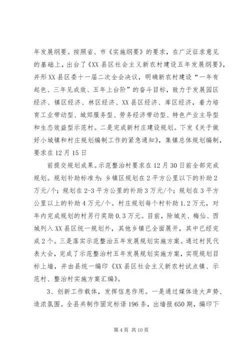 县新农村建设工作情况汇报(1).docx