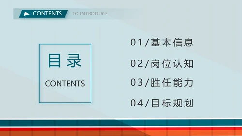 个人简历面试自我介绍岗位竞聘PPT