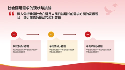 红色党政风聚焦全国两会政府工作汇报PPT模板