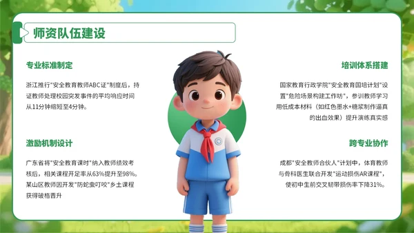 绿色卡通风学生安全教育宣传教育PPT